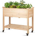 raised garden bed with lockable wheels, 32x16x32 inch, main product view