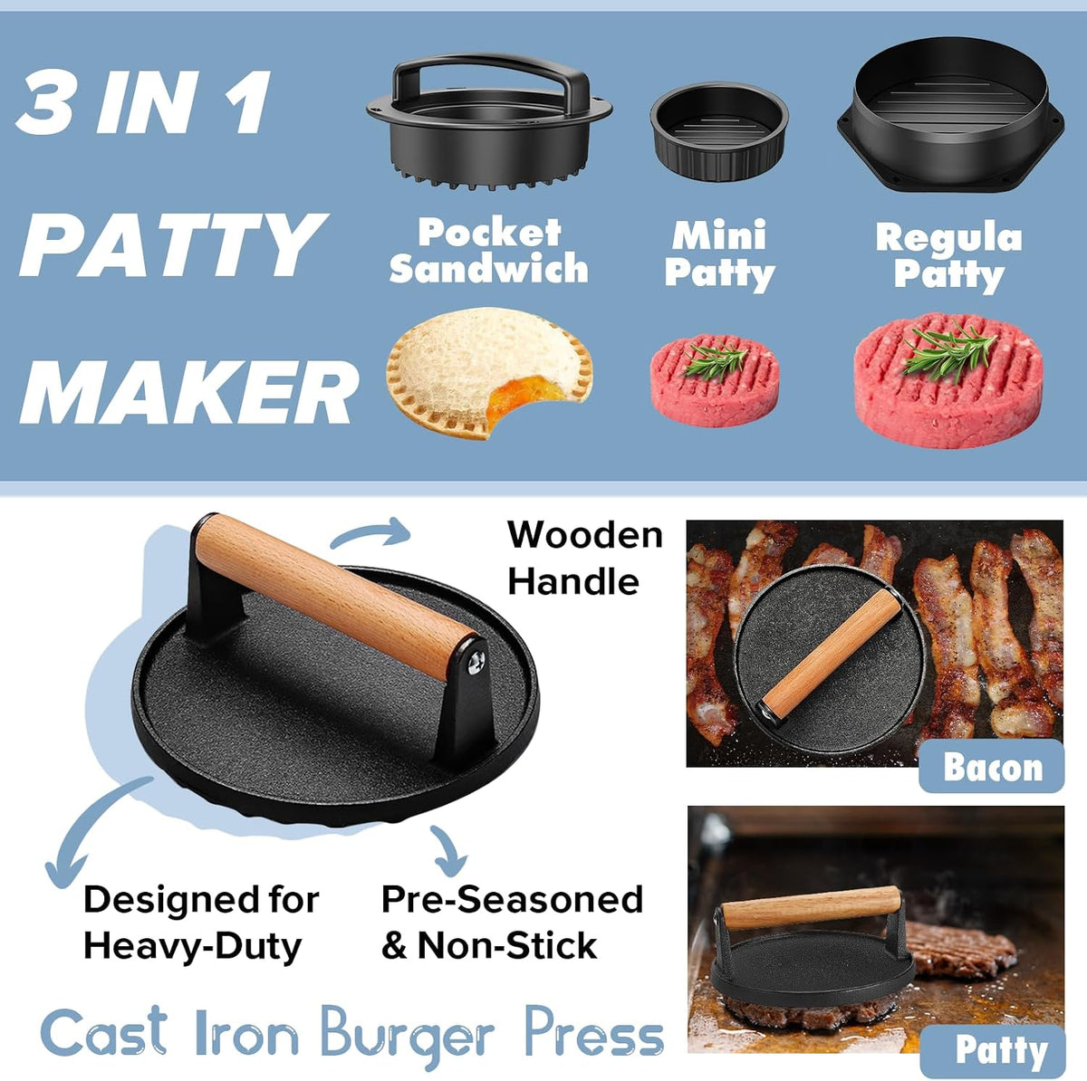 griddle accessories kit for blackstone, flat top hibachi, close-up detail
