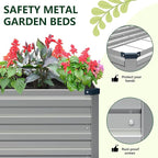 Vengarus 10x3x1FT (2 Pack) Galvanized Raised Garden Bed Kit, Outdoor Metal Planter Box for Vegetables, Rectangular Steel Container, Easy Assembly (Sliver)