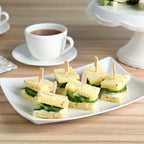 Minisland Premium 3.5 Inch Square Small Mini Bamboo Paddle Skewers for Appetizers Fruit Kabobs Sandwiches Cocktail Party Finger Food Sticks 3mm Thick 100 Counts -MSL162S