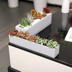 15 Inch Grey Rectangular Cement Planter Concrete Succulent Planter Windowsill Box