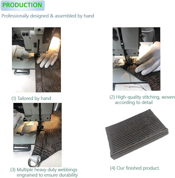 Eden's Decor Straight Flat-Edged Sun Shade Sail Rectangular 11' x 17' Grey UV-Blocking Outdoor Canopy Fabric Cloth Awning for Pergola Patio Garden Backyard Custom Size