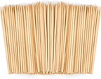 Hysagtek 400 Pcs Wood Skewers 4 Inch Bamboo Skewers - Fruit Skewer Chocolate Fountain Sticks Fondue Sticks for Appetizer, BBQ, Cocktail, Kabob, Chocolate Fountain, Barbecue, Party (10cm/4in)