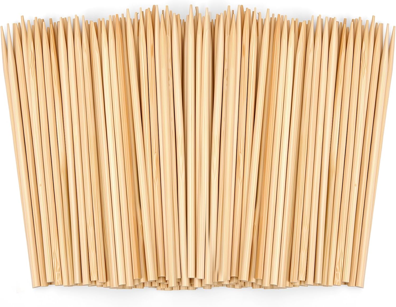 Hysagtek 400 Pcs Wood Skewers 4 Inch Bamboo Skewers - Fruit Skewer Chocolate Fountain Sticks Fondue Sticks for Appetizer, BBQ, Cocktail, Kabob, Chocolate Fountain, Barbecue, Party (10cm/4in)