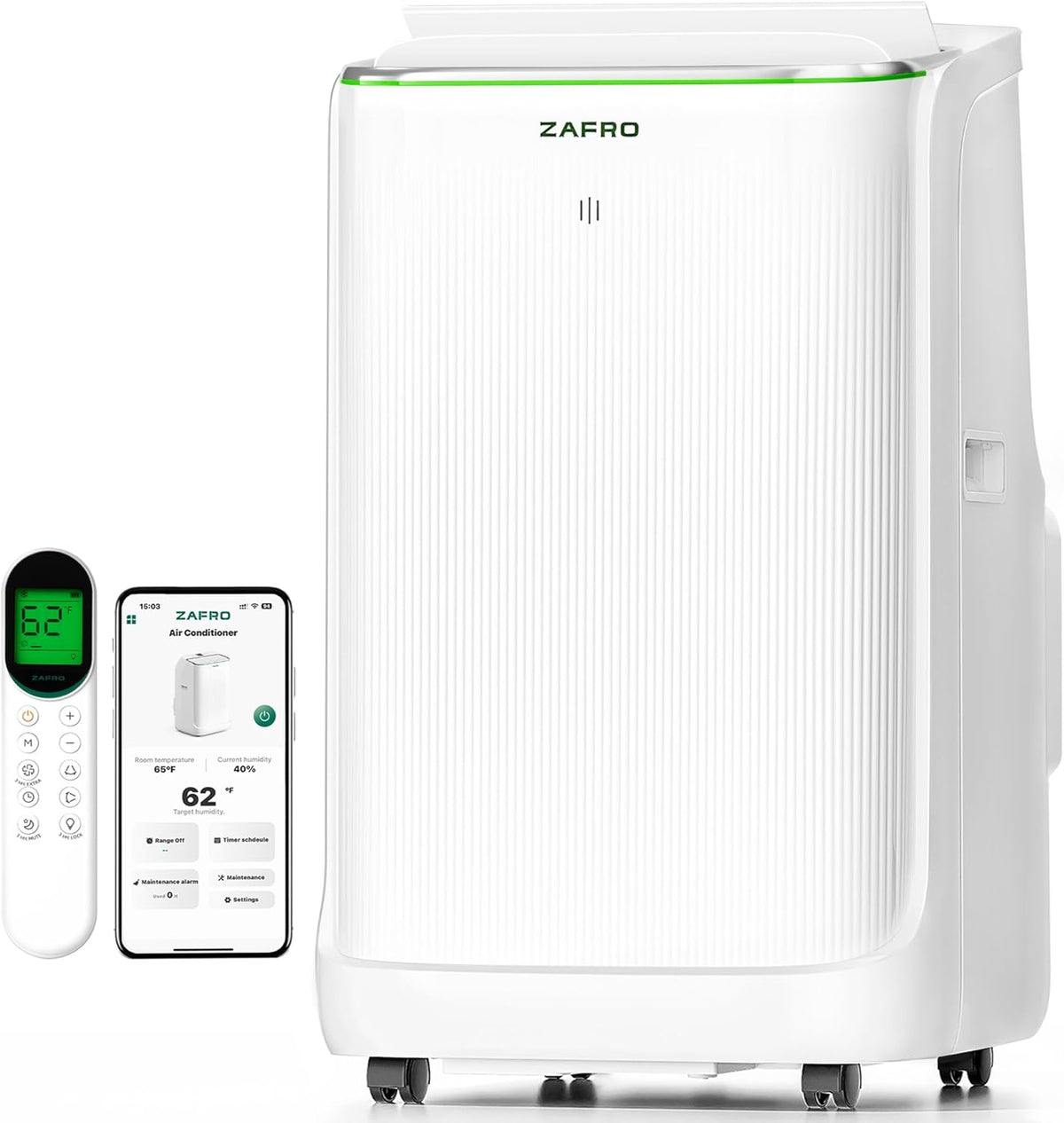 zafro smart inverter portable air conditioners, 14000 btu, main product view