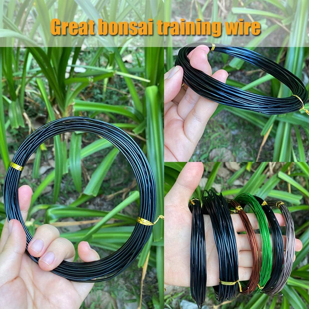 Bonsai Training Wire with Wire Cutter Aluminum Wire 1 1.5 2.0 mm for Shaping Styling Indoor Bonsai Trees