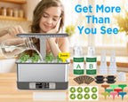 hydroponics growing system,smart indoor herb garden with grow, front angle view
