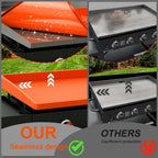 BANGIE 36" Silicone Griddle Mat for Blackstone Accessories - Anti-Warping & UV-Resistant Full-Wrap Cover for 4-Burner Flat Top Grill, Prevents Condensation Rust (Orange)