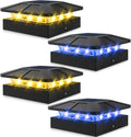 peasur 4 packs 4x4 solar post lights outdoor, main product view