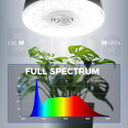 Barrina OG09 Puck Grow Light, 18W(2 x 9W), 5000K, Timer, 2 Packs, Black | Full Spectrum Plant Light for Indoor Plants, Magnetic & Linkable, 5 Levels Dimmable, Small Grow lamp, Perfect for Plant Shelf