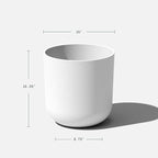 Veradek Mason Series Lima Planter - Round Planter for Indoor or Outdoor Porch/Garden | Made from Plastic-Stone Composite with Drainage Holes | Modern Décor for Succulents, Flowers, Small Plants