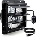 12 inch shutter exhaust fan for greenhouse, shed, main product view