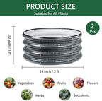 2 Pcs 2x2X1 ft Galvanized Raised Garden Bed with Embossed Leaf Vein Pattern, Light Green Metal Round Outdoor Planter Box for Vegetables, Fruits, Flowers & Herbs