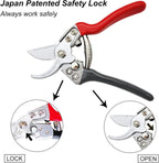 TONMA 7.5" Garden Scissors, Made in Japan, Pruning Shears & Clippers, TP-3 | 1" Cut Capacity Bypass Garden Shears, Japanese Hand Pruners Loppers for Gardening, Ergonomic Non-Slip Handle for Small Hands