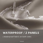 Waterproof Outdoor Curtain W84 x L84 - Grommet Top Sunlight Blocking Window Treatment Drapes Blackout Curtains for Home Bedroom Living Room Outdoor Patio Porch Gazebo (Taupe, 2 Panels)