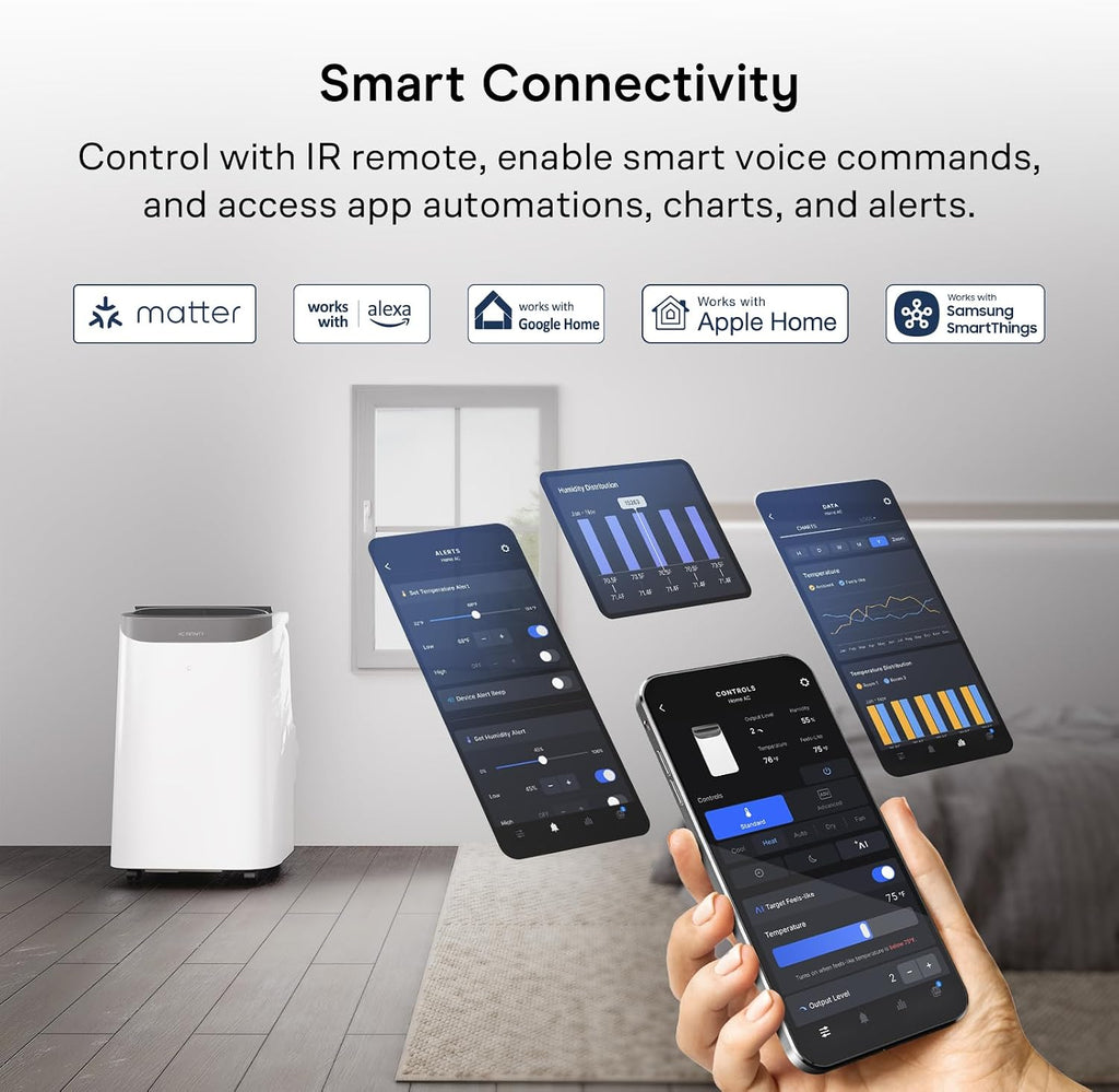 ac infinity smart portable air conditioner 5-in-1, all-season, package contents