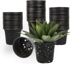 100 Packs 4 Inch Nursery Pots, 4 5 6 Inches Plastic Nursery Pots for Plants with Drainage Holes, Seed Starting Garden Pots of Flower Plant Container for Succulents, Transplanting (100, 4 Inch)