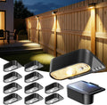 jofios fence lights solar powered 12 pack, 3000/4000/6000k, main product view