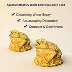 Fountain Spitter for Small Pond, Garden Pond Spitters with Pump, Lucky Money Frog Water Spitting Fountain Decor for Koi Ponds Home Garden Tea Table(11x10x9.5cm)
