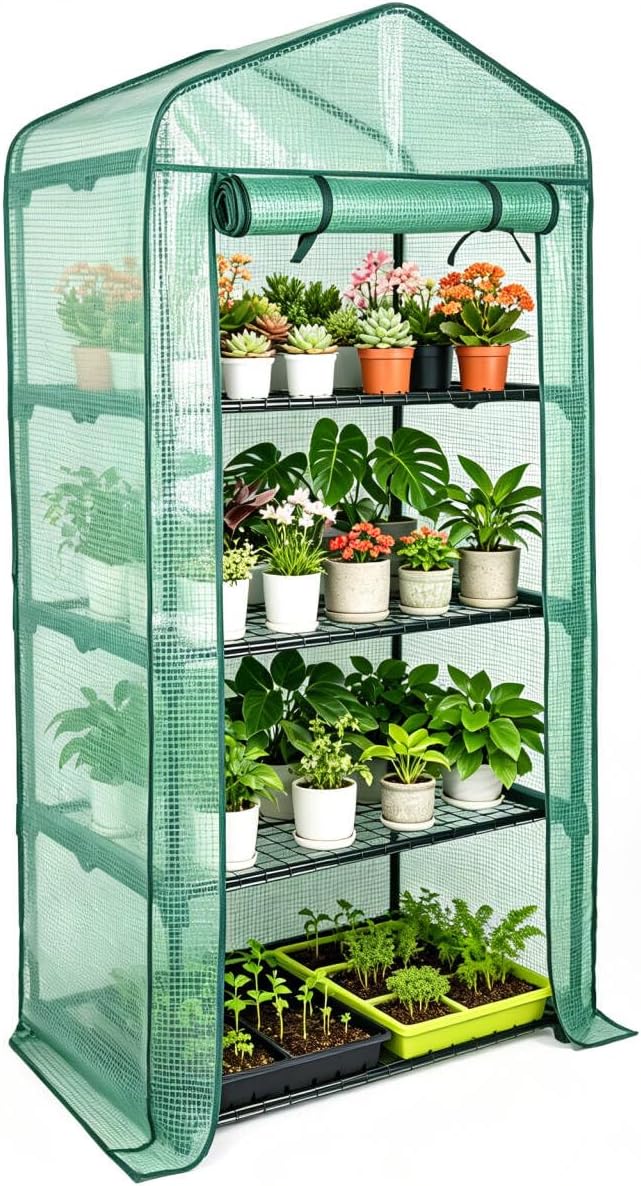 worth garden 4 tier mini greenhouse - 63'', main product view