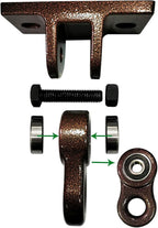 Heavy Duty Bronze Swing Hangers Screws Bolts Included Over 5000 lb Capacity Playground Porch Yoga Seat Trapeze Wooden Sets Indoor Outdoor (4 Pack)