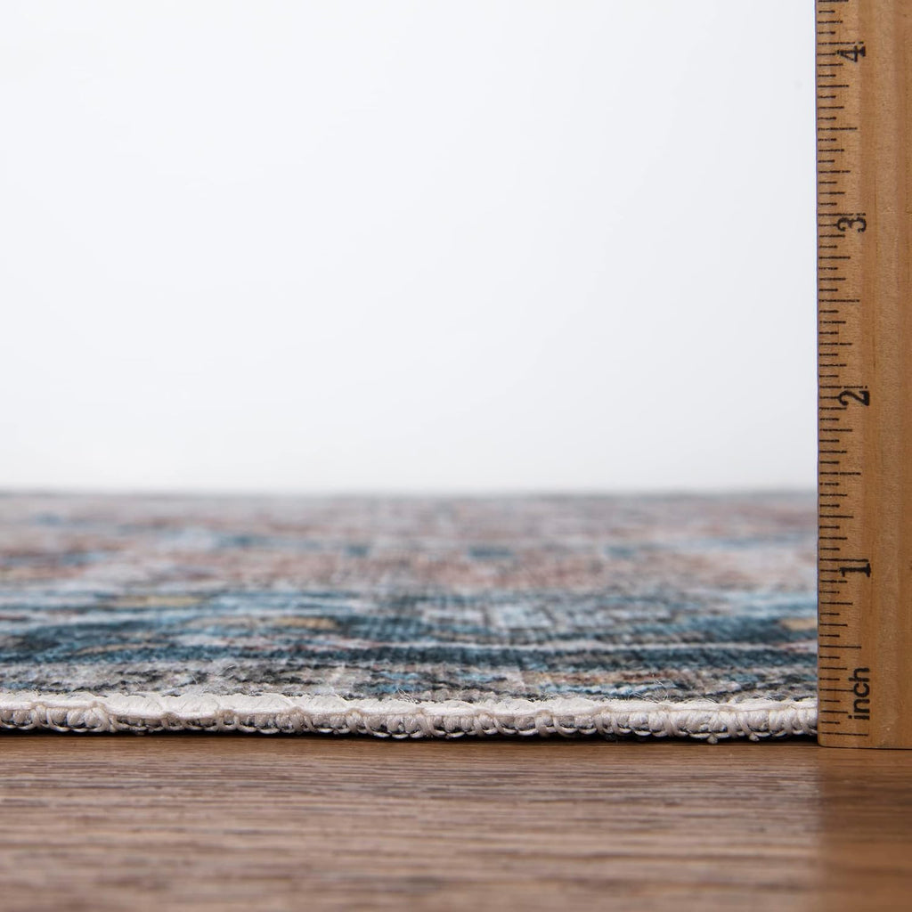 Bloom Rugs Caria Washable Non-Slip 7 ft Runner - Coral Traditional Runner for Entryway, Hallway, Bathroom, and Kitchen - Exact Size: 2'6" x 7'