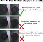 Magnetic Shower Curtain Weights, Rubber Covered Heavy Duty Weights, Prevent Curtain Liner from Blowing Around, Work for Drapery, Tablecloth, Flag, Outdoor Curtain 5 Pairs(Pack of 10)