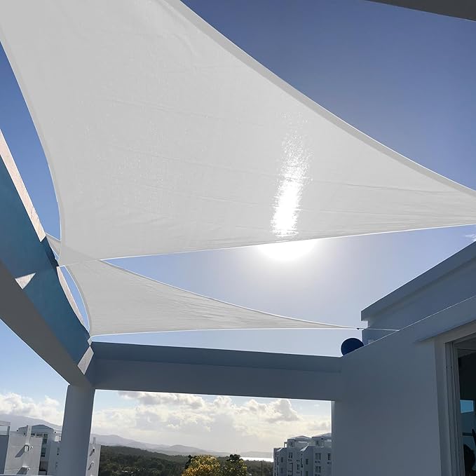 SUNNY GUARD Custom Size 5'x7'x8.6' Silver Grey Sun Shade Sail Right Triangle UV Block Shade for Backyard Yard Patio Deck Garden(Customized)