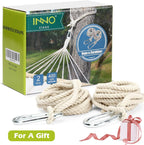 INNO STAGE 13FT Hammock Hanging Straps, Carabiner Hooks, Indoor Outdoor Use | Easy quick installation, fits hammock, tree swing, tire swing, great for camping, backyard, playground daily use