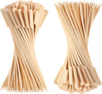 1200 PCS Bamboo Skewers for Appetizers, 3.5 Inch Toothpicks Cocktail Picks | Mini Food Sticks for Drinks, Fruit Kababs, Sausage, Barbecue Snacks, Natural Wooden Paddle Skewer, Charcuterie Accessories