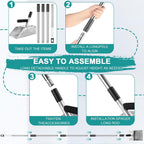 sand scoop for metal detecting, long-handle metal detector, front angle view