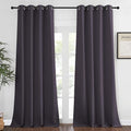 NICETOWN Bedroom Curtain Room Darkening Drapery 102 inches Length - Home Fashion Thermal Insulated Grommet Room Darkening Curtain for Living Room (Greyish Purple, 1 Panel, 52 x 102 inches)