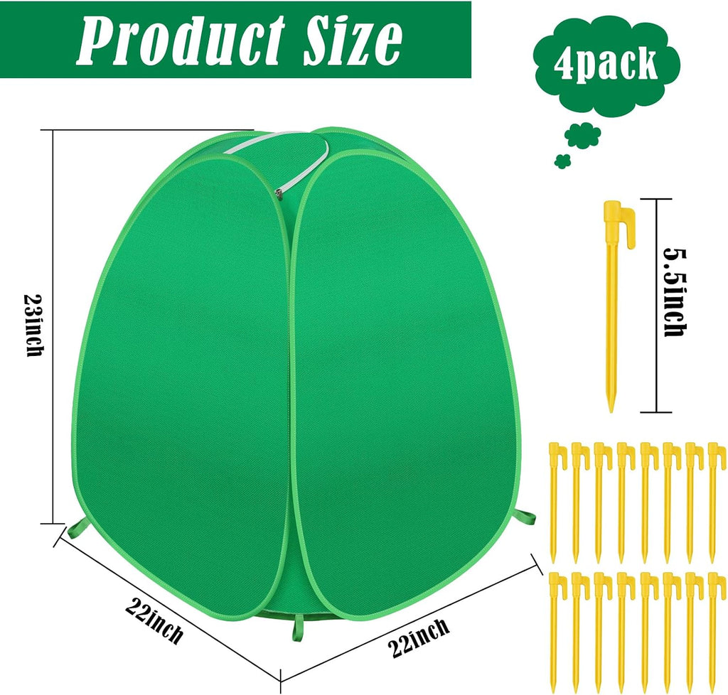 pop up winter plant covers, 22x22x23" freeze protection shown in use
