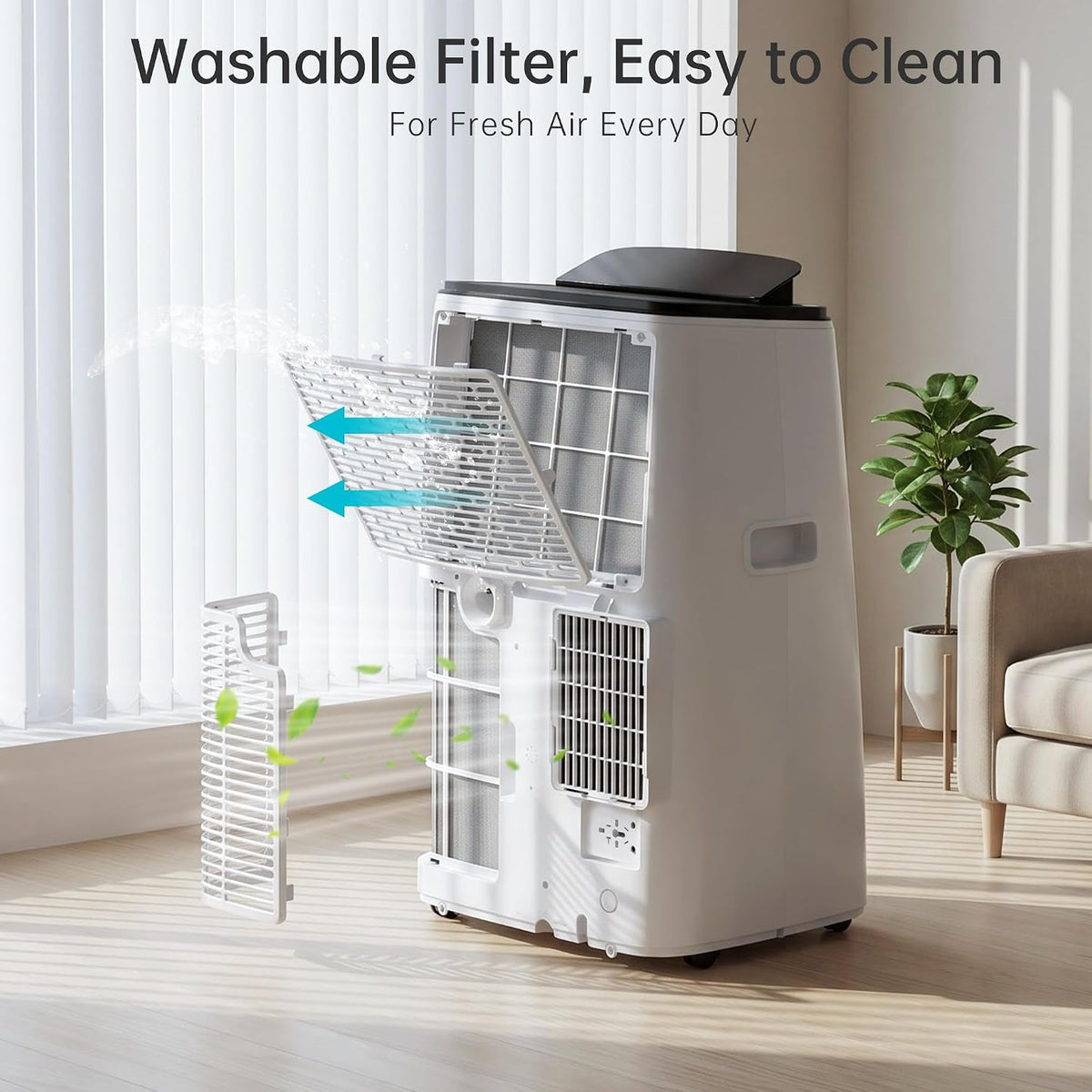 14000 btu portable air conditioners, 3-in-1 floor stand, view 9