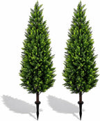 artificial cedar topiary trees 4ft set of 2, main product view