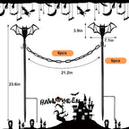 metal halloween fence for outdoor garden, 23.6" halloween shown in use
