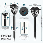 GIGALUMI 6 Pack Solar Lights Outdoor Waterproof, LED Solar Garden Lights, Outdoor Decorations, Garden Decor for Yard, Patio, Landscape, Planter, Walkway (Cold White)