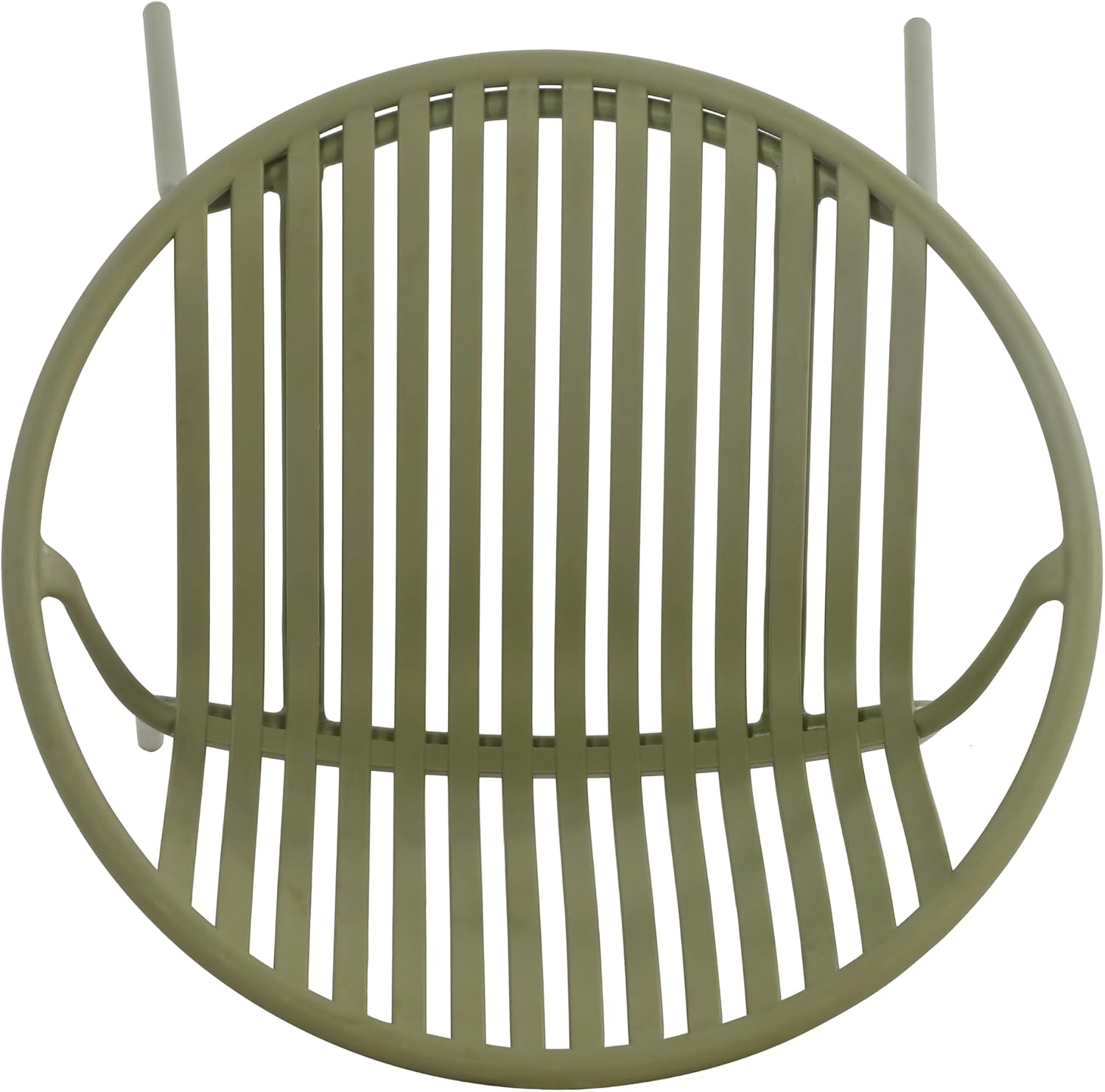 Christopher Knight Home Set of 2 Tita Modern Patio Outdoor Dining Chairs, Stacking Chair, Outside Dinner,Garden/Balcony/Poolside Stackable Accent Chairs,Metal Legs,Plastic Cutout Backrest, Green