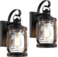 outdoor wall lantern lights, black exterior wall sconce, main product view