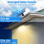 Peasur 2 Pack Solar Motion Lights Outdoor, 318 LED Solar Security Light with 3 Modes, IP65 Waterproof Powered Flood Lights for Outside Garden Patio Garage Yard Backyard Warm White