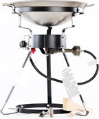 King Kooker 24WCA 24" Bolt Together Portable Outdoor Sauté Cooker w/Steel Wok, Silver, large