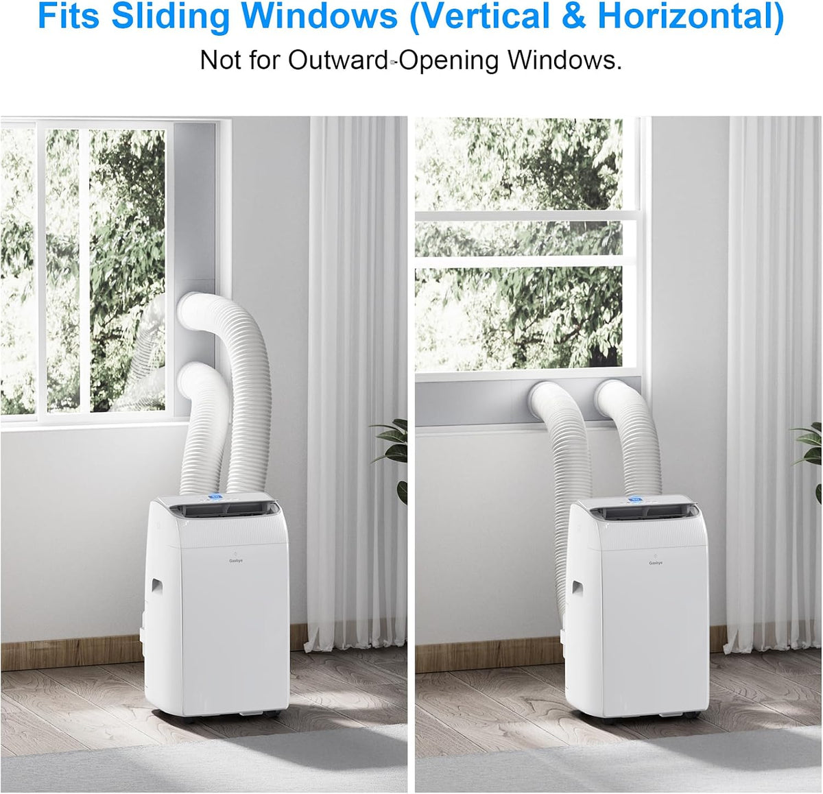 gasbye dual hose portable air conditioners, 12,000 btu, package contents