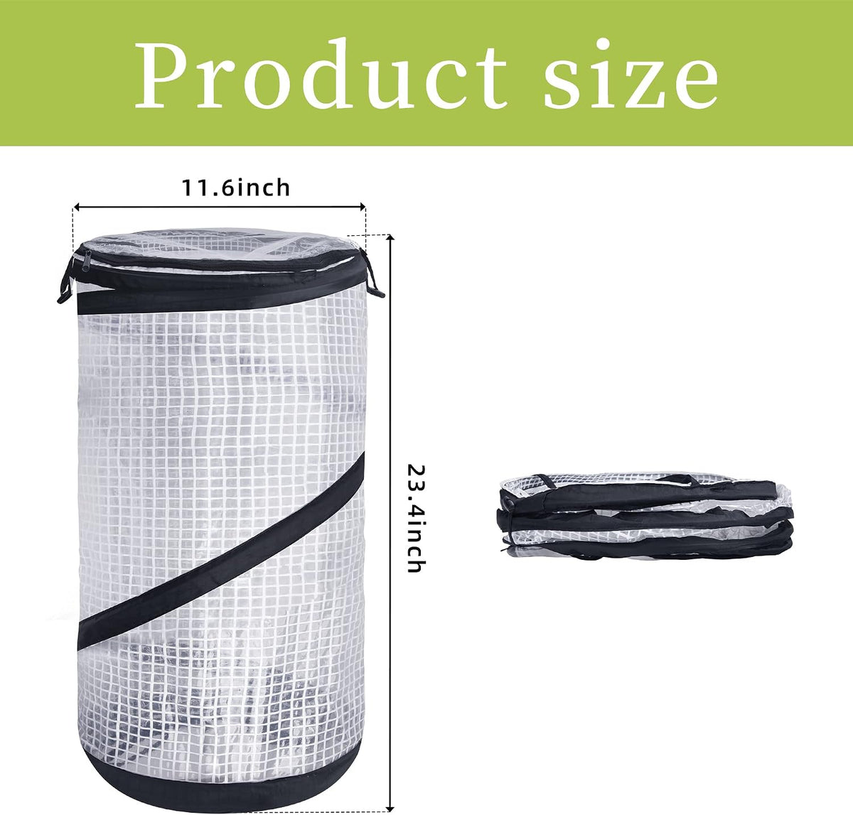 decohs 2 pcs pop up mini greenhouse-23.4x11.6 inch shown in use