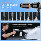 foldable pressure washer,handheld built-in battery power washer, side view