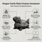 Pond spitters for Small Ponds Garden Decor for Koi Pond Decorative Stone-Effect Sculpture with Water Pump and Hose for Balcony,Courtyard Home Office