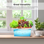 VIVOSUN Self-Watering Planters, 8-Pack 10.5 Inch Compact Rectangular Window Herb Planter Box with 10 PCS Plant Labels, Plant Container for Basil, Flowers, Succulents, Indoor & Outdoor