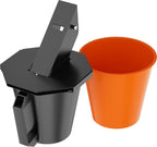 Upgraded Grease Bucket & Liner for Traeger Pellet Grill Accessories | Durable Steel Grease Bucket with Lid & Metal Handle. Includes Reusable Silicone Liner. Fits Traeger & Pit Boss Pellet Grills