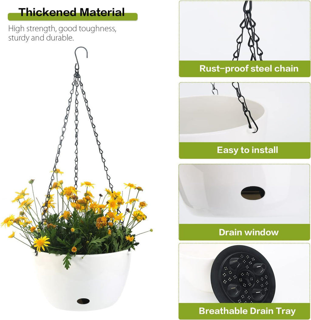sungmor self watering hanging planter for indoor plants, package contents