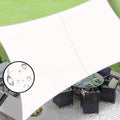 LOVE STORY Rectangle 10'x16' Waterproof Sun Shade Sail Canopy UV Block for Outdoor Patio Backyard Carport,White(We Make Custom Size)