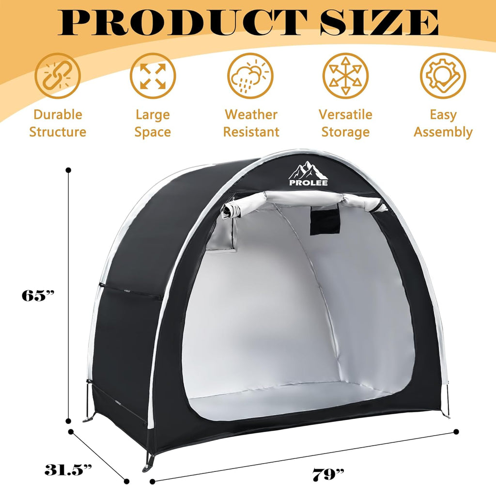 prolee bike storage tent for 2-3 bikes, 6.6, close-up detail